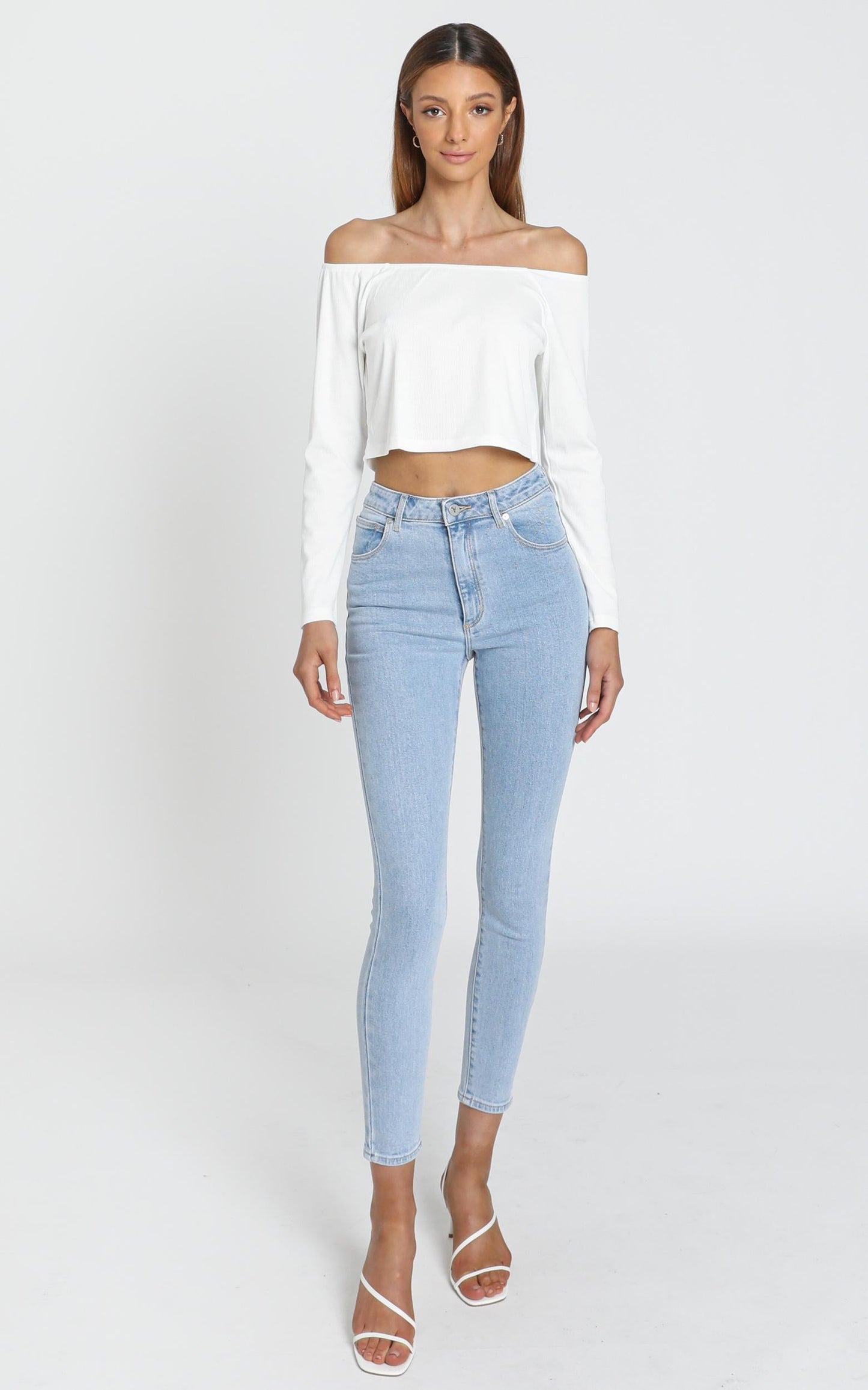 Helena Long Sleeve Top in White