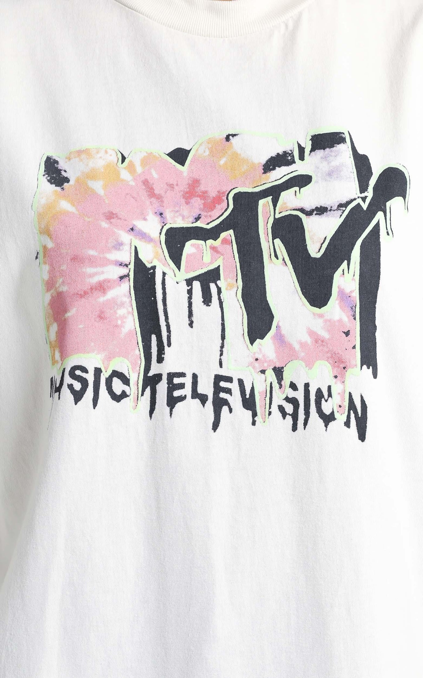 Rollas - Tomboy MTV Tie Dye Tee in White