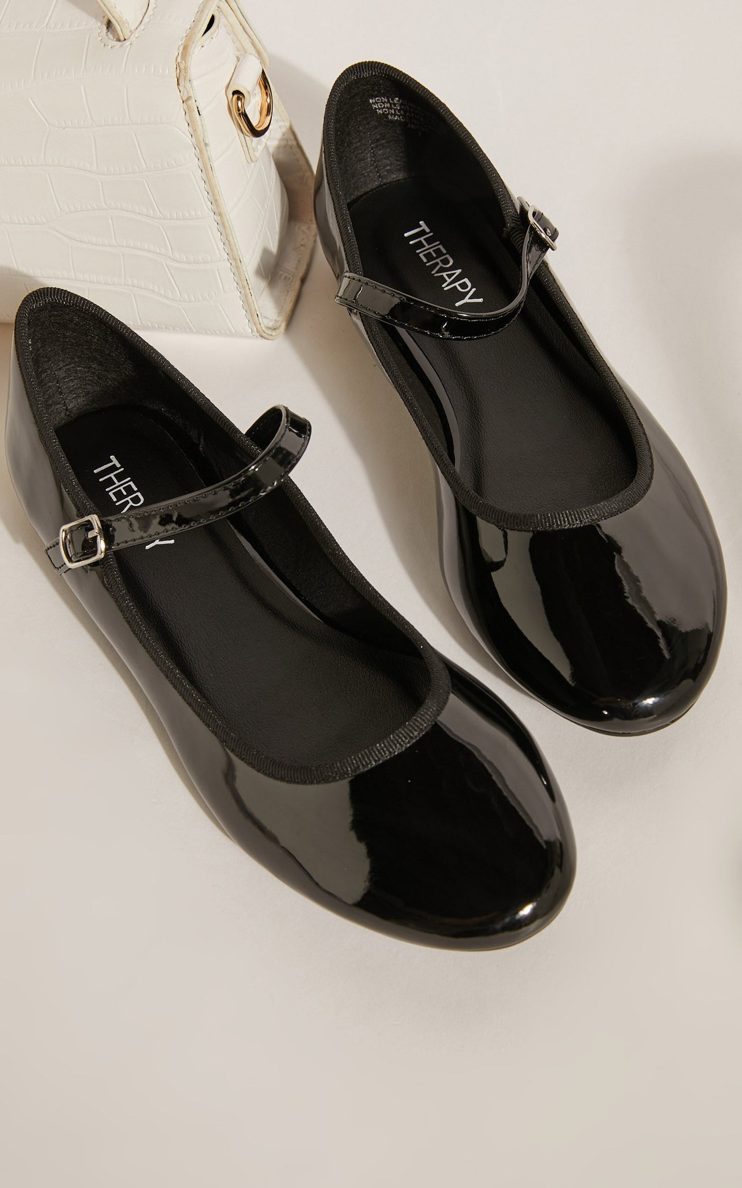 Therapy - Jayne Ballet Flat Shoes in Black Patent