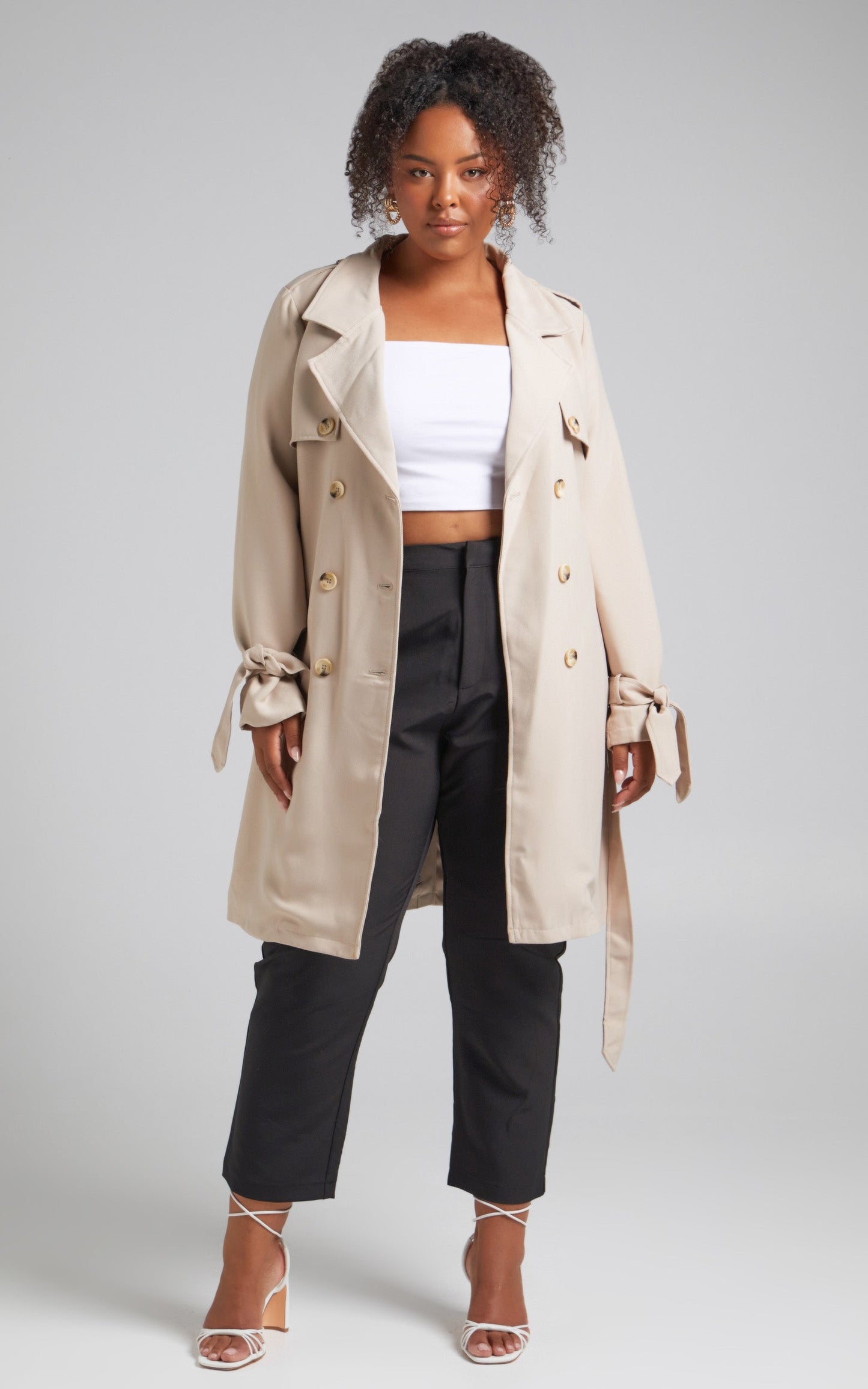 Coolest Girl Trench Coat in Beige