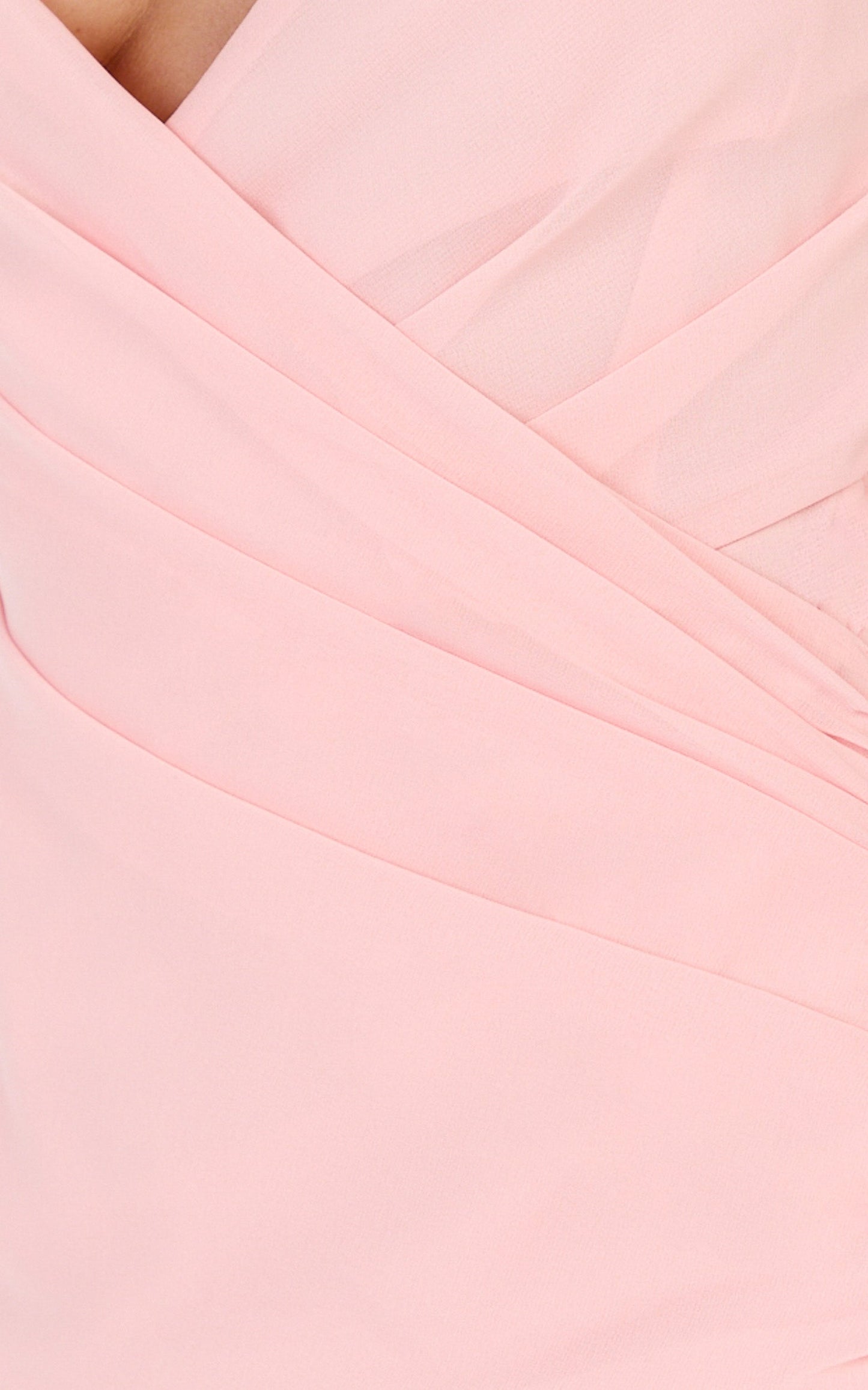 Hillary Maxi Dress - Draped V Neck Low Back Dress in Rose
