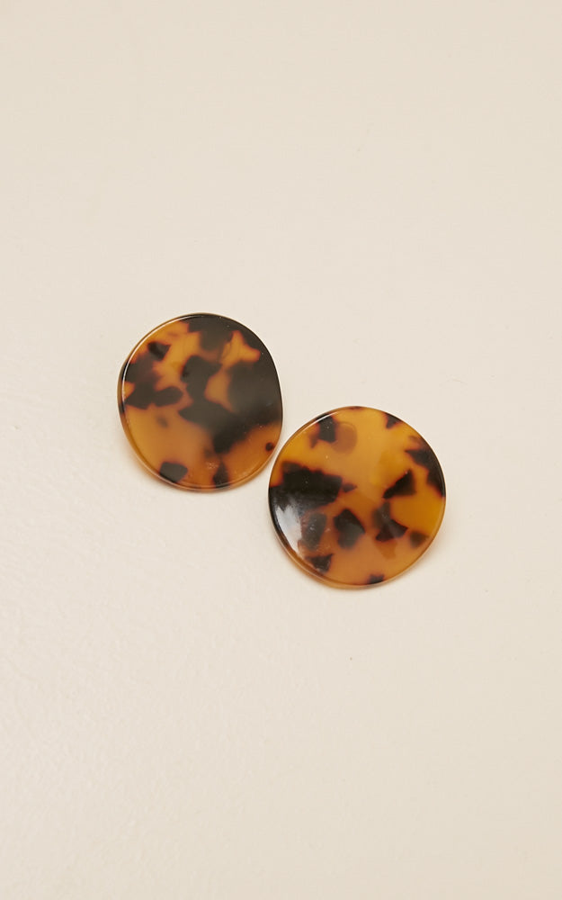Stay Low stud earrings in tortoiseshell