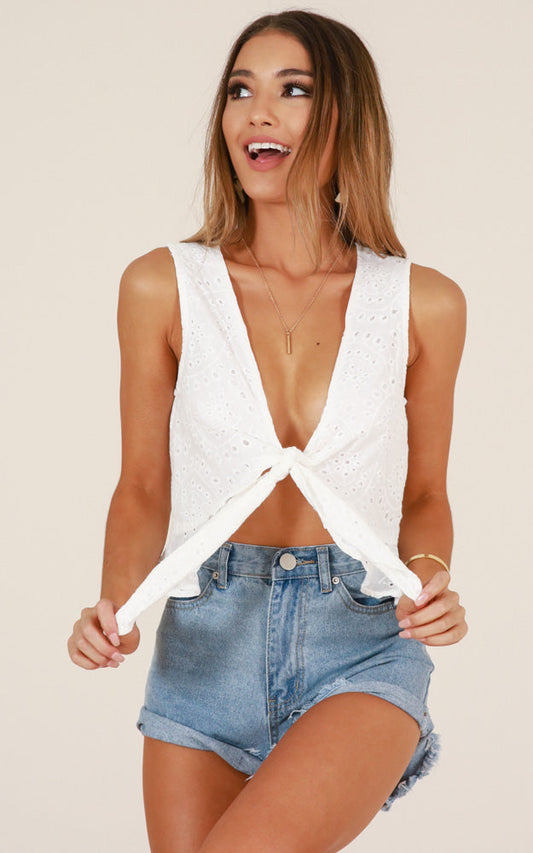 Getaway Plan Top In White