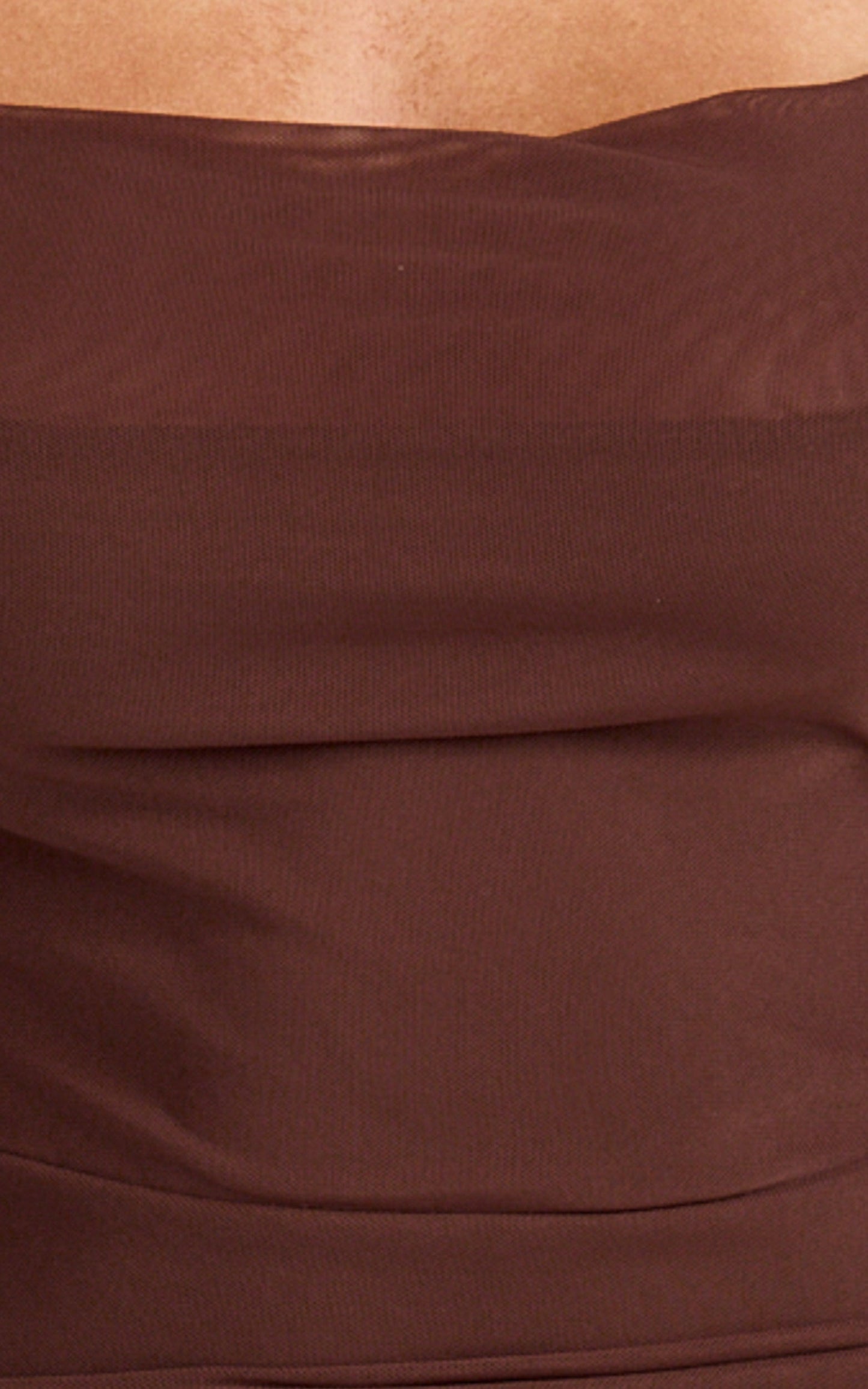 Rosha Mini Dress - Ruffle Strap Dress in Chocolate