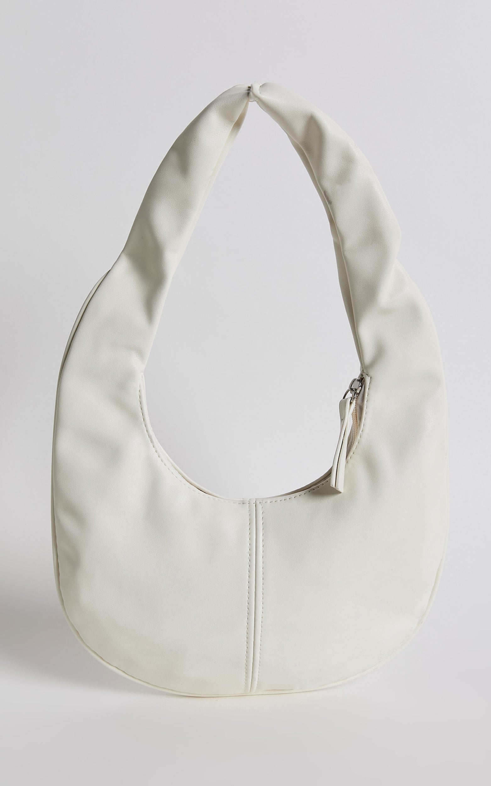 Melbourne Oval PU Shoulder Bag in White
