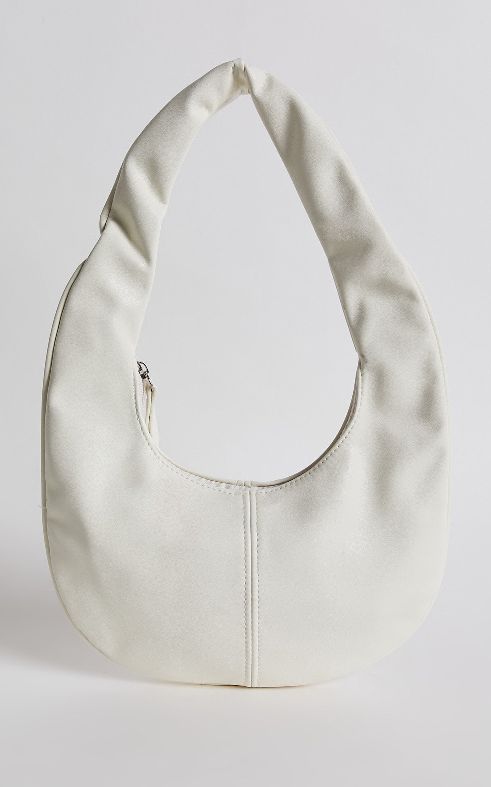 Melbourne Oval PU Shoulder Bag in White