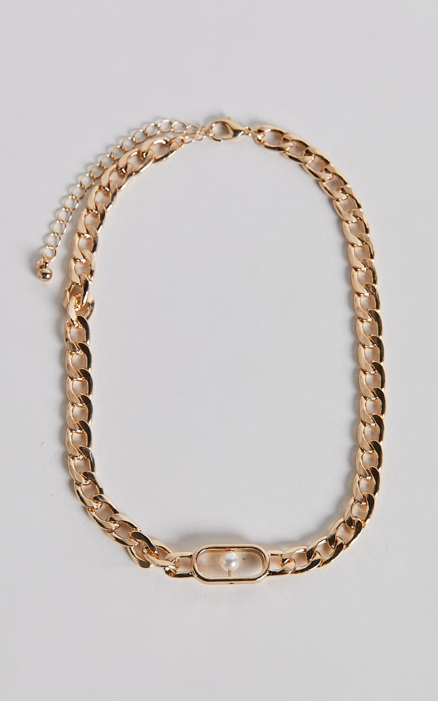 Lanna Pearl Choker Necklace in Gold Pearl