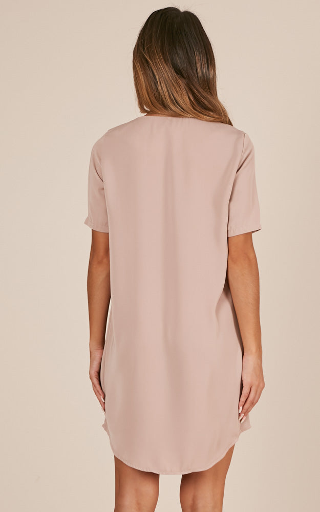 Way It Is Shift Dress In Mocha