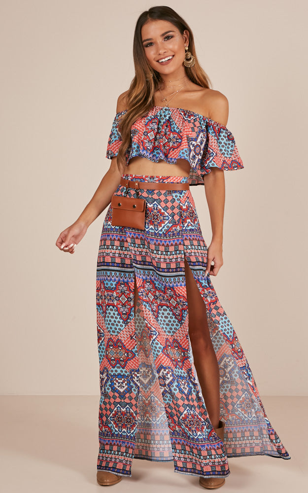 Sound Of Sunset Two Piece Set In Multi Print