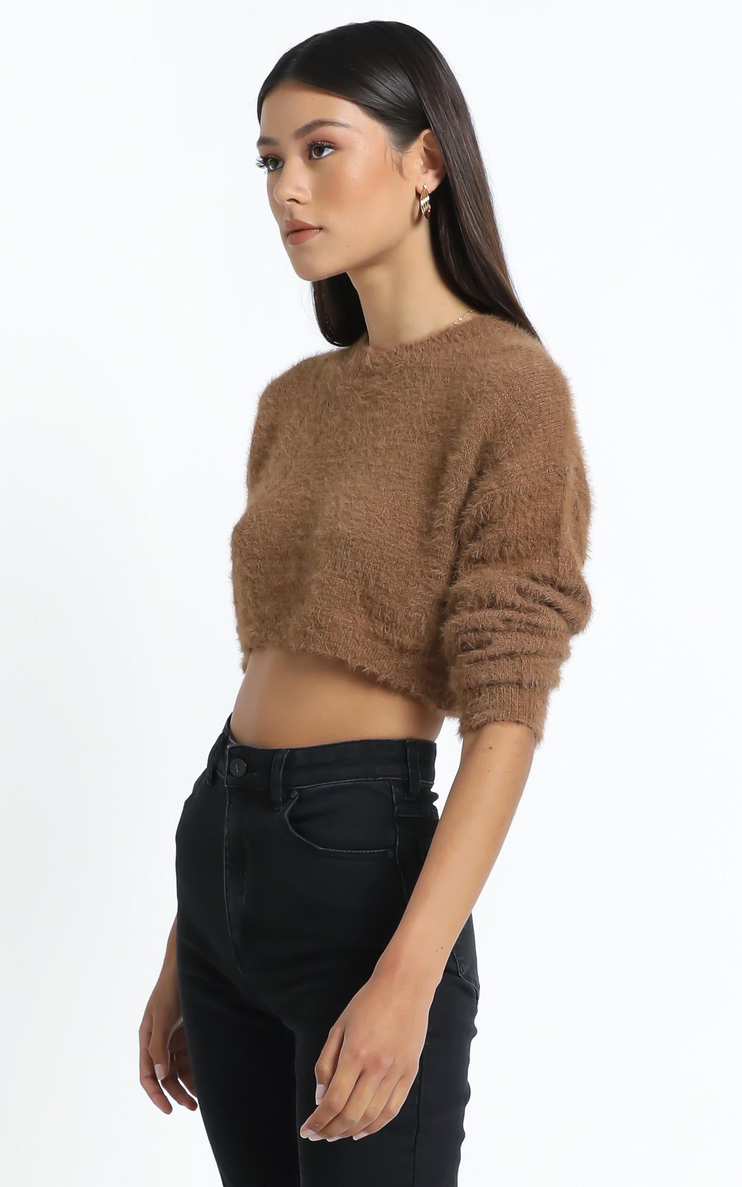 Dylan Knit Jumper in Brown