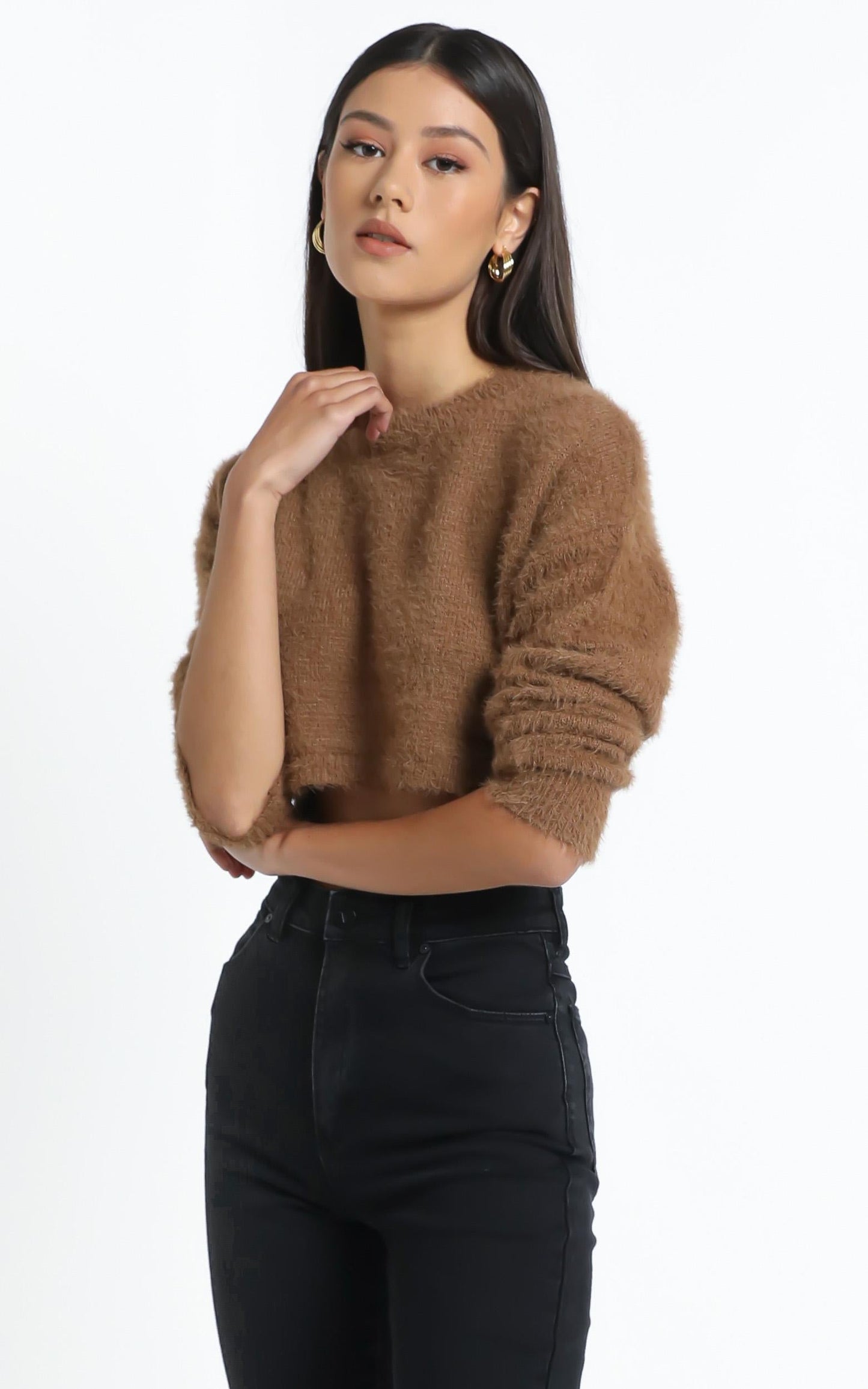 Dylan Knit Jumper in Brown