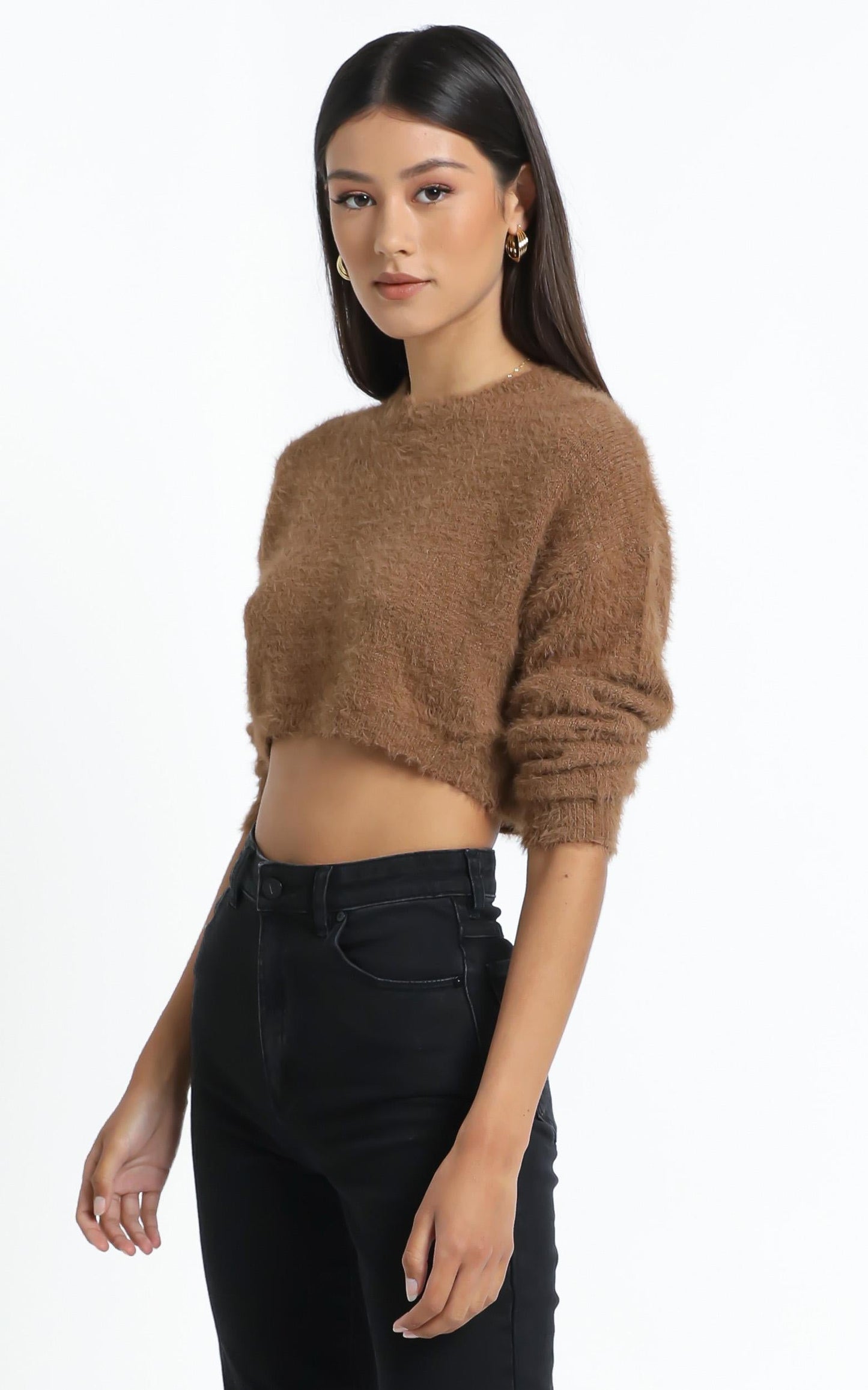 Dylan Knit Jumper in Brown