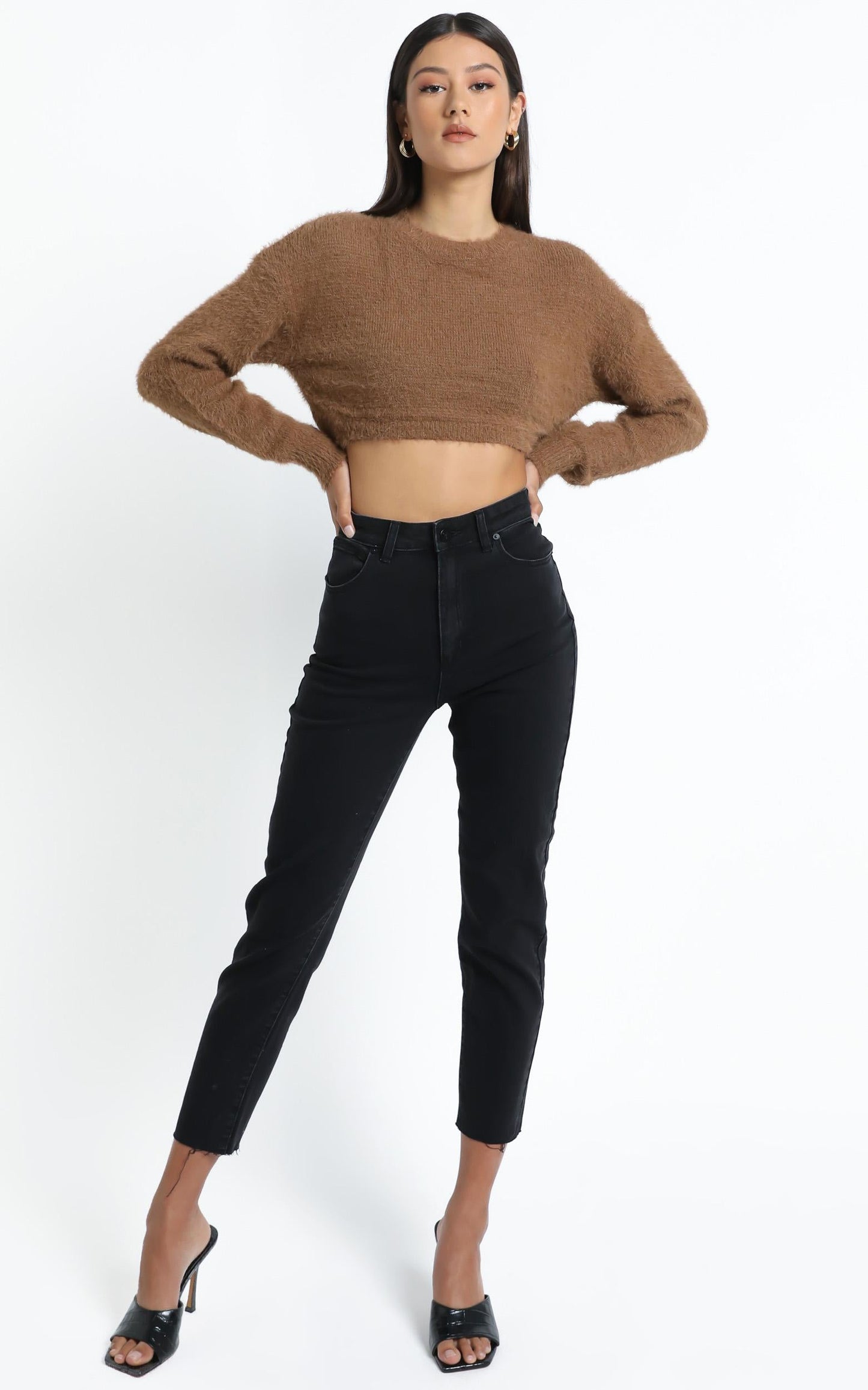 Dylan Knit Jumper in Brown