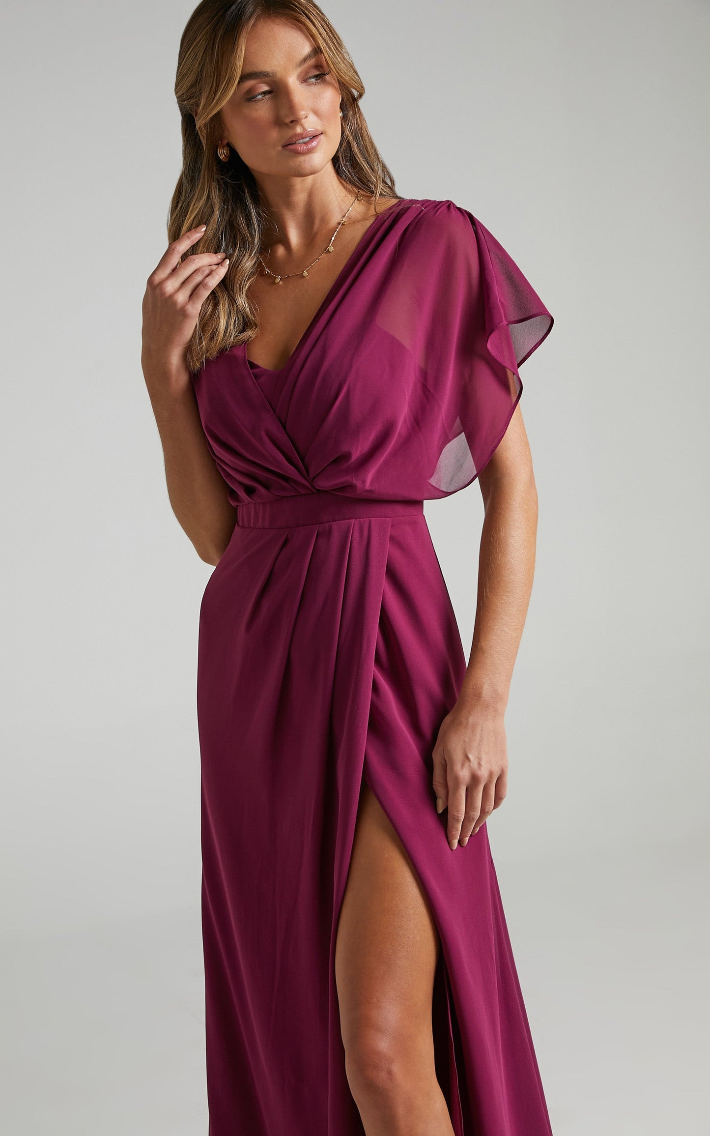 Lovers Gaze Dress in Mulberry