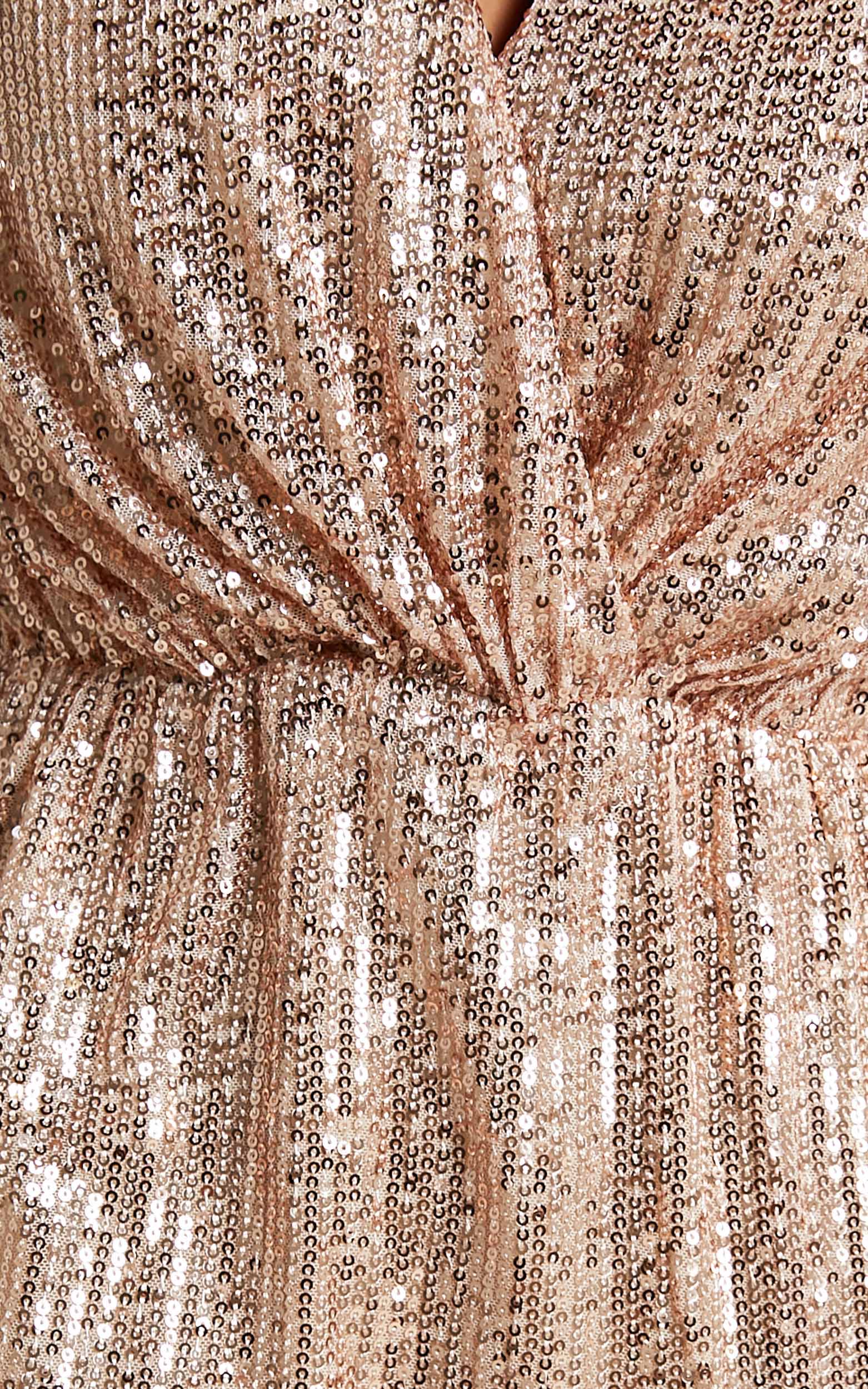 Remember The Day Dress in Rose Gold Sequin