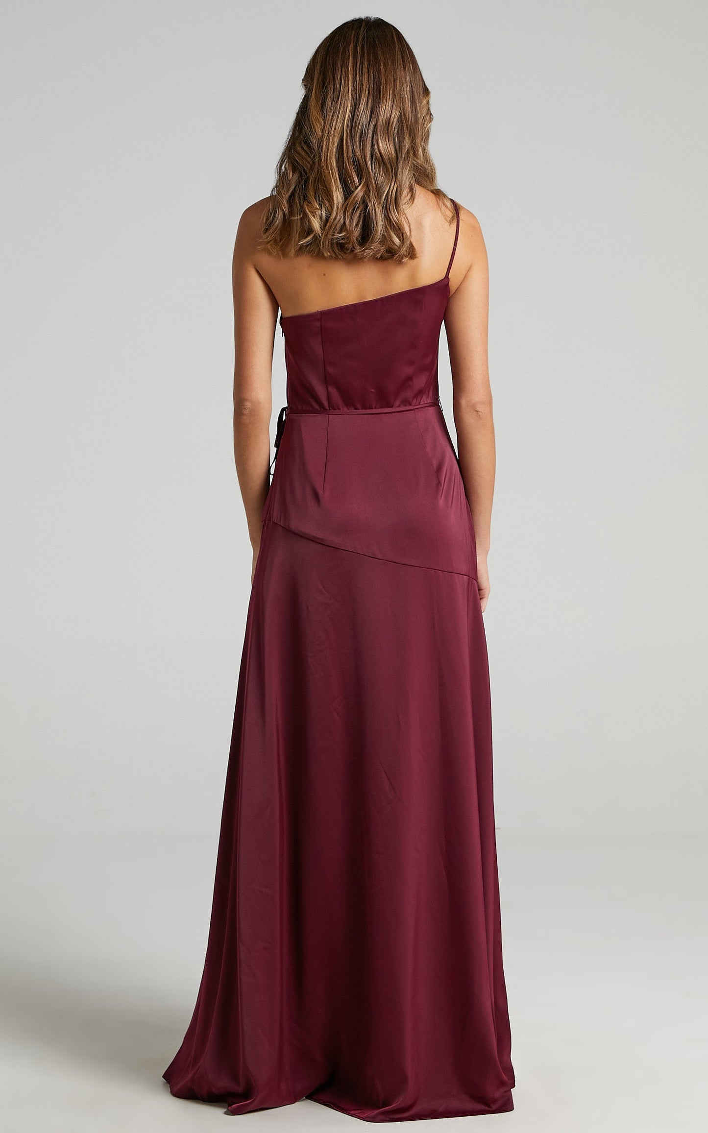 Find Your Tribe Dress in Mulberry Satin