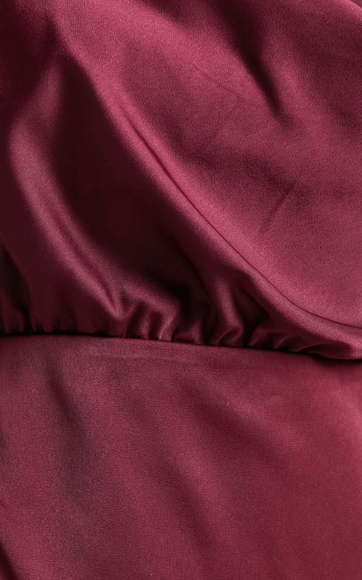 Sisters By Heart Midi Dress -  Asymmetric Cowl Neck Dress in Mulberry Satin