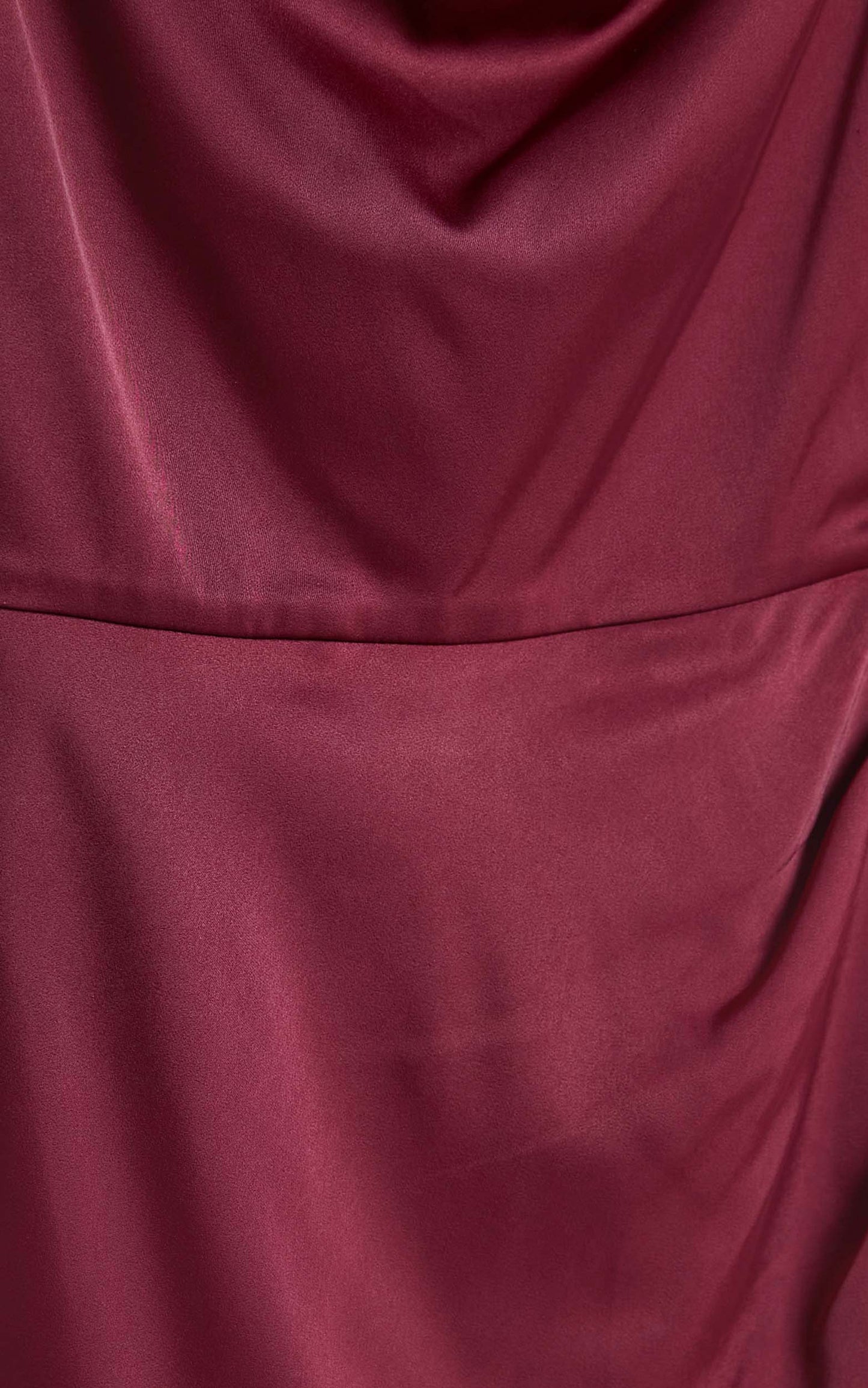 Dazzling Lights Midi Dress - Cowl Neck Draped Dress in Mulberry Satin