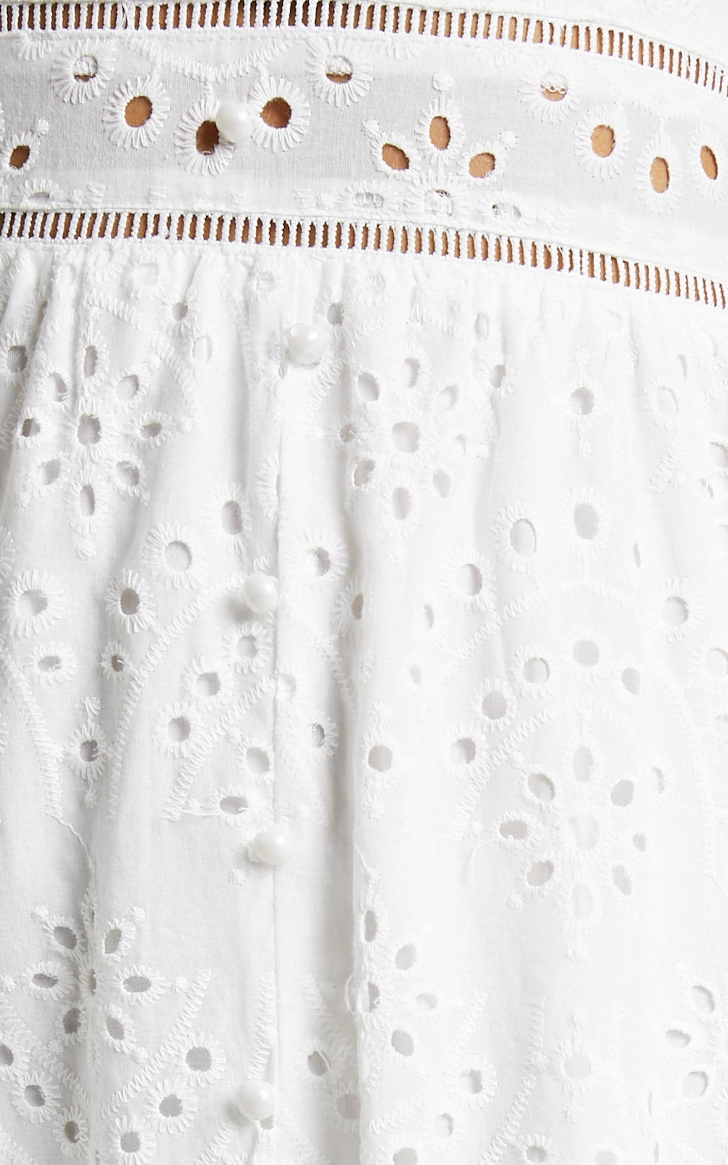 Jeannique Midi Dress - Embroidered Dress in White