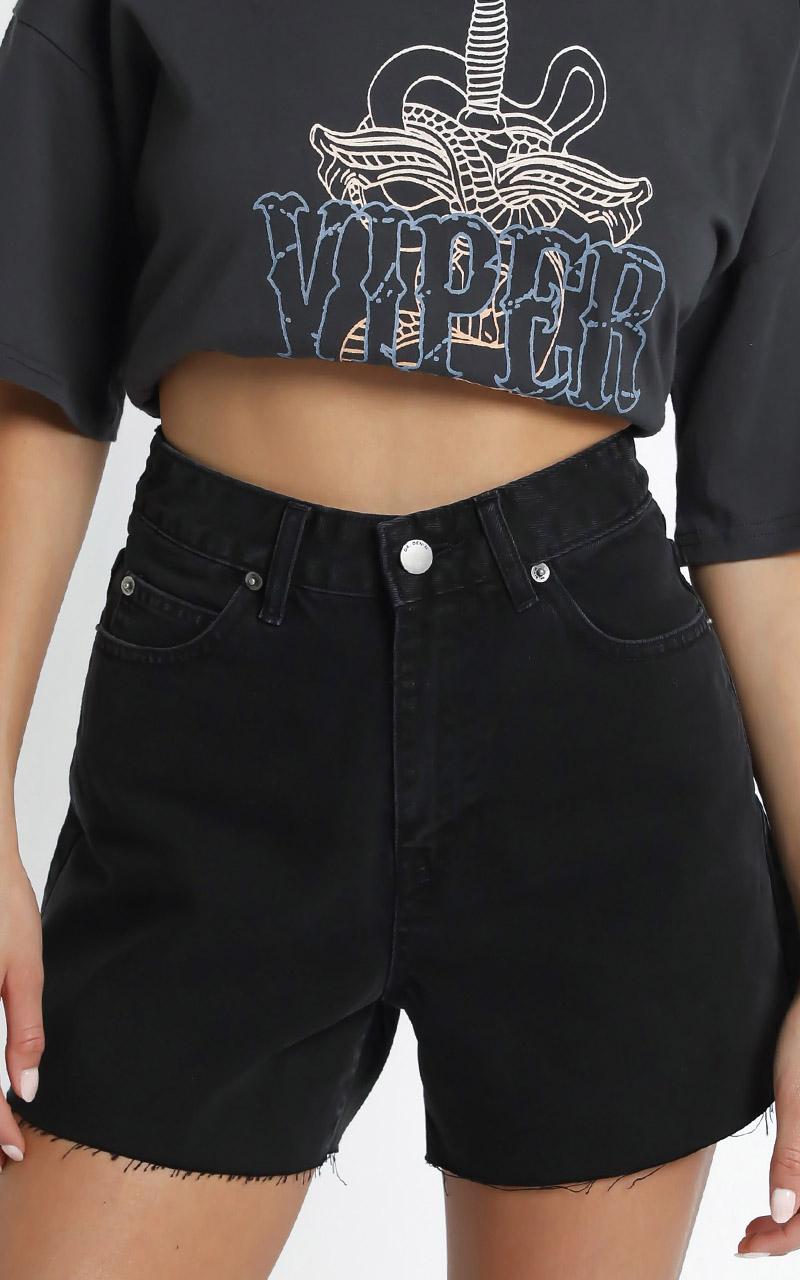 Dr Denim - Nora Denim Shorts in Black Retro