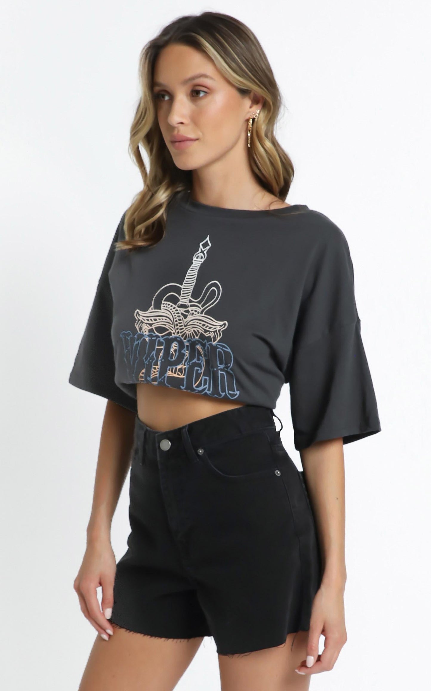 Dr Denim - Nora Denim Shorts in Black Retro