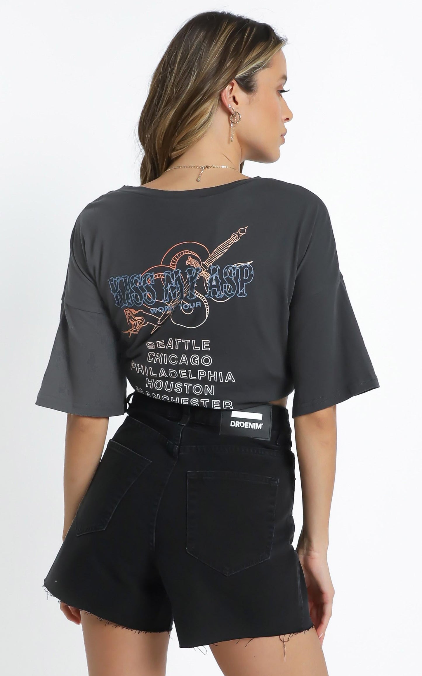Dr Denim - Nora Denim Shorts in Black Retro