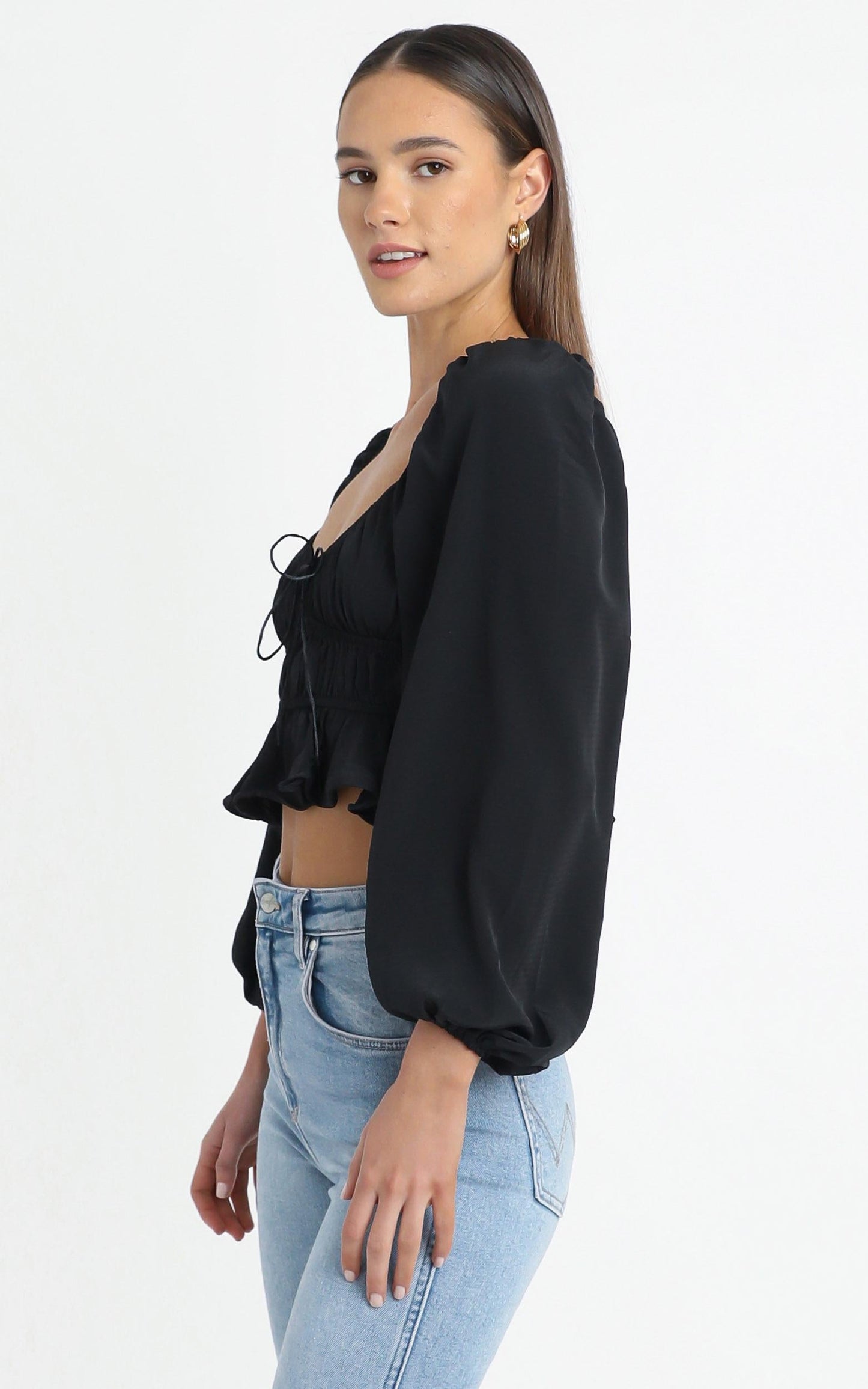 Greatness Is Mine Top in Black