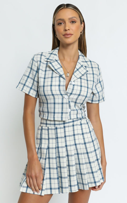 Ollie Shirt in Cream Check