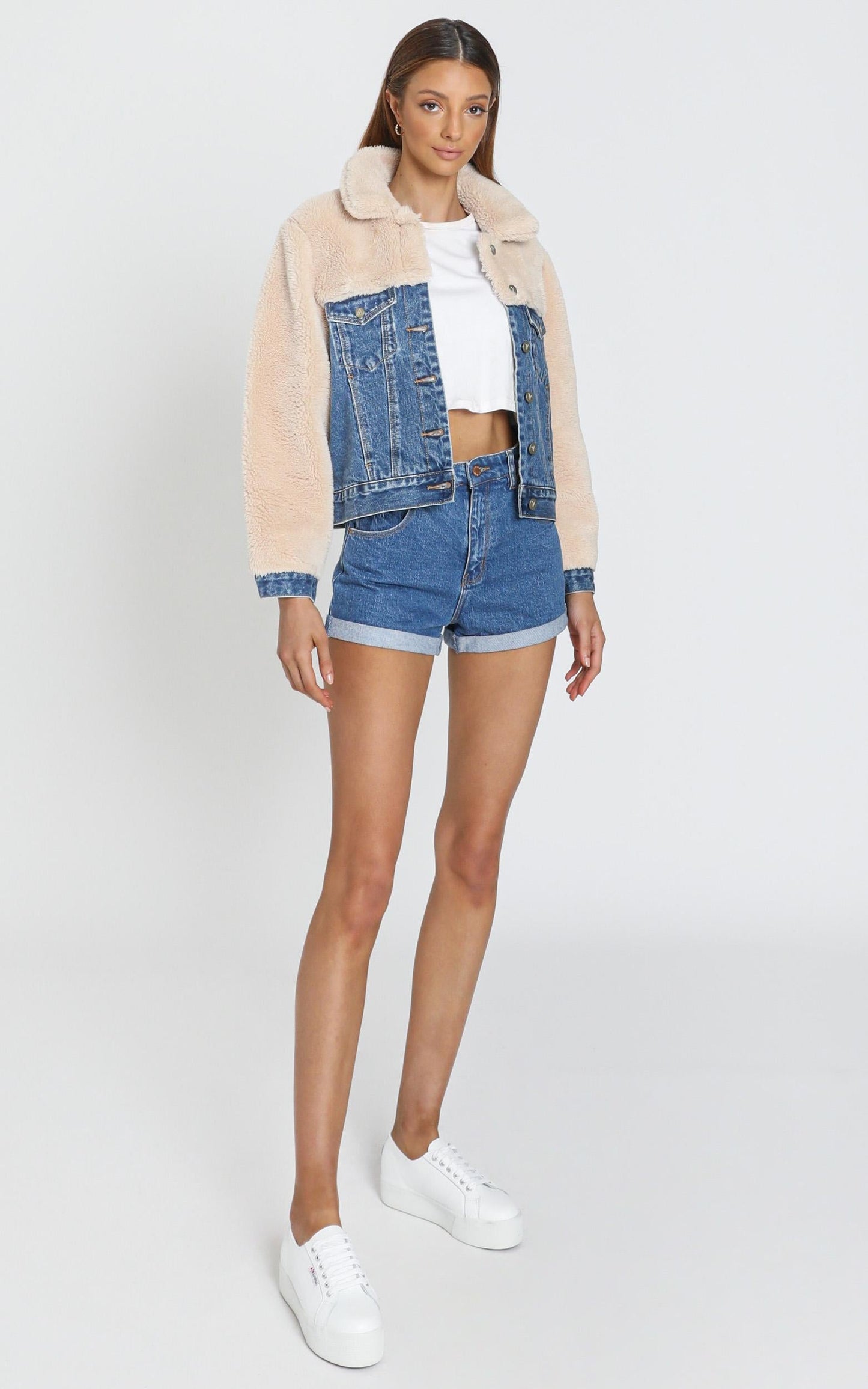 Abrand - A Josie Sherpa Jacket in Electra