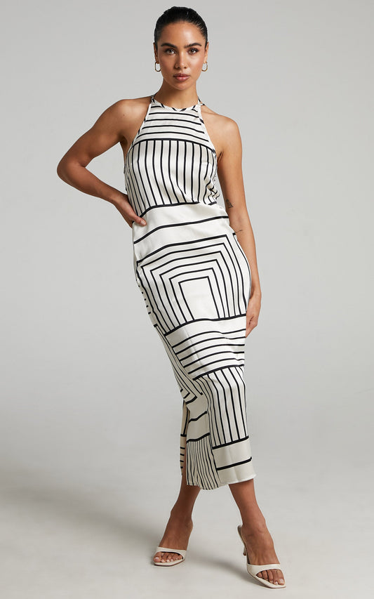 4th & Reckless - Jeanne Dress in abstract satin