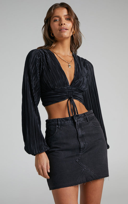 Abrand - A Aline Denim Skirt in Teri