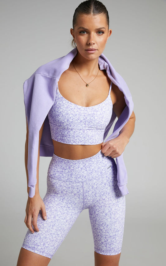 Aim'n - BIKER SHORTS in Fleur Lavande