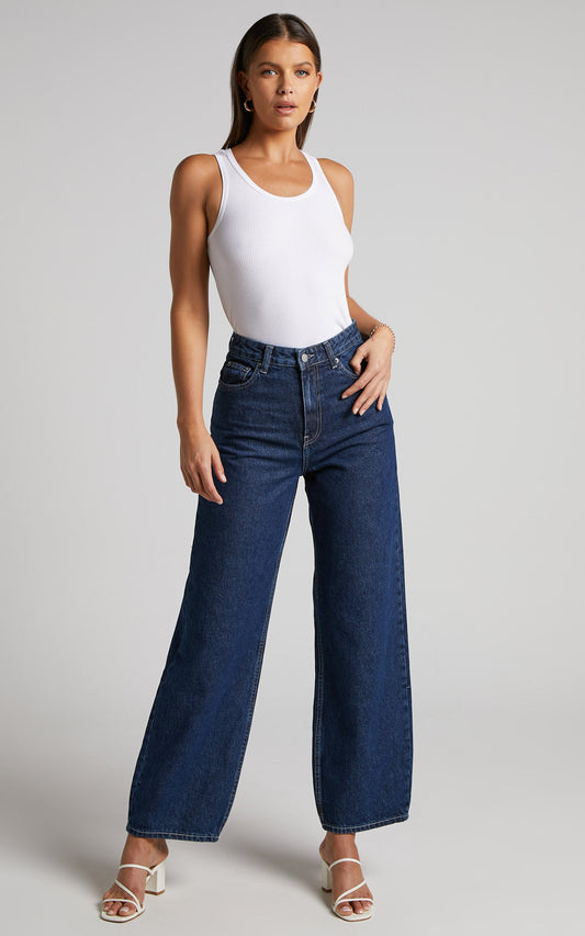 Dr Denim - Donna Jean in Pebble Dark Blue