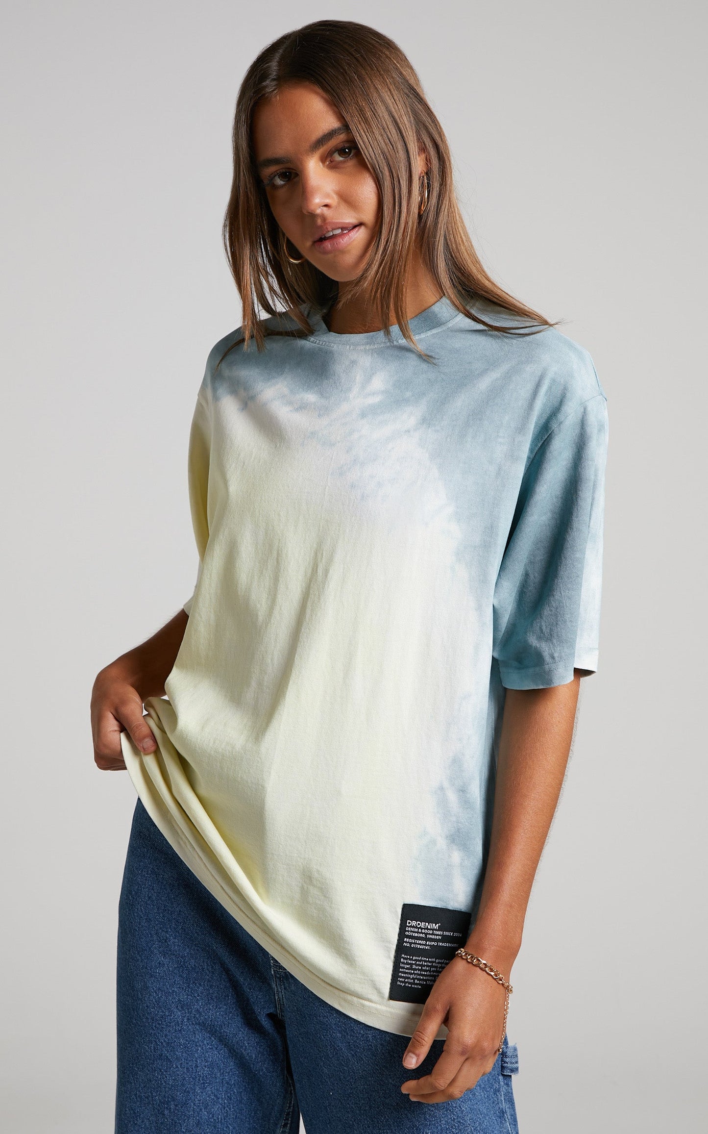 Dr Denim - Kerry Tee in Grey Herb Fade