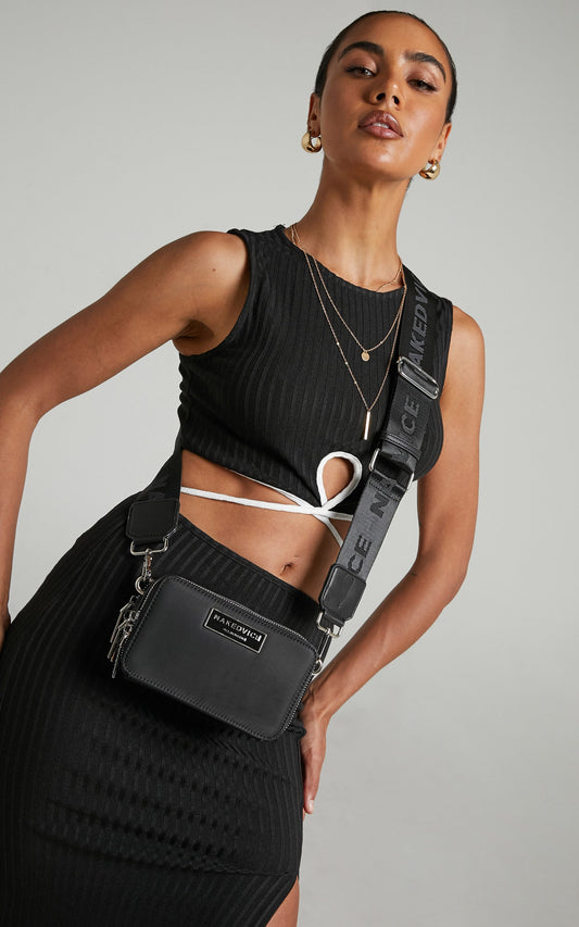 NAKEDVICE - THE LEXIE BAG in Black NYLON