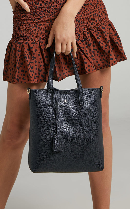 Peta and Jain - Sage Bag in Black Pebble