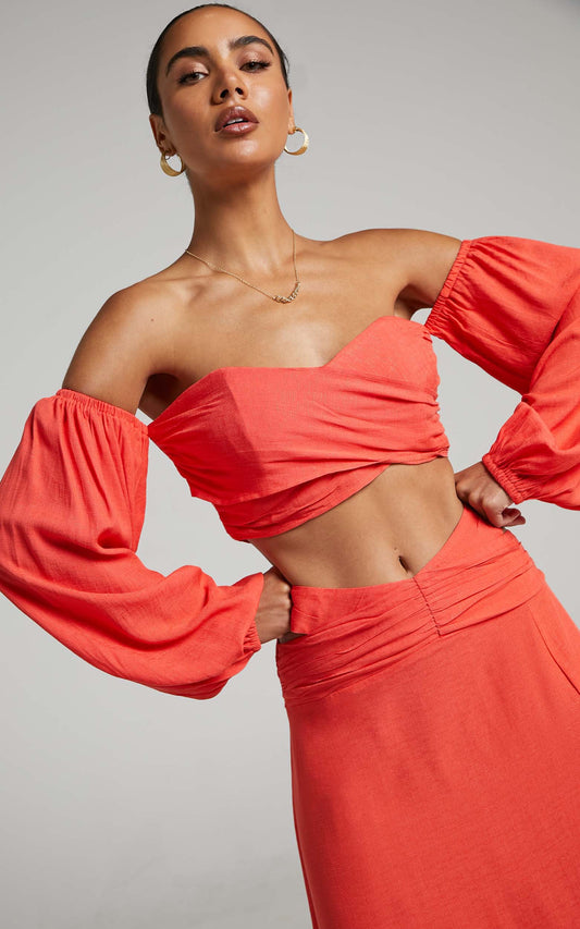 RUNAWAY THE LABEL - EMBER TOP in Fire