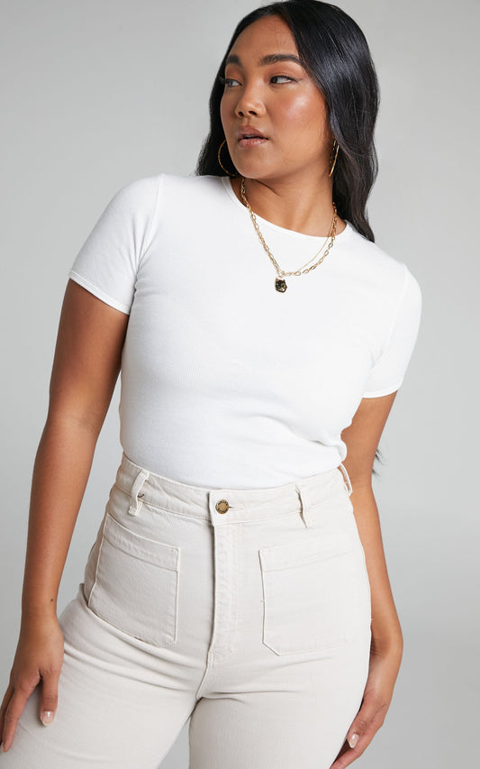 Rolla's - Baby Rib Tee in White