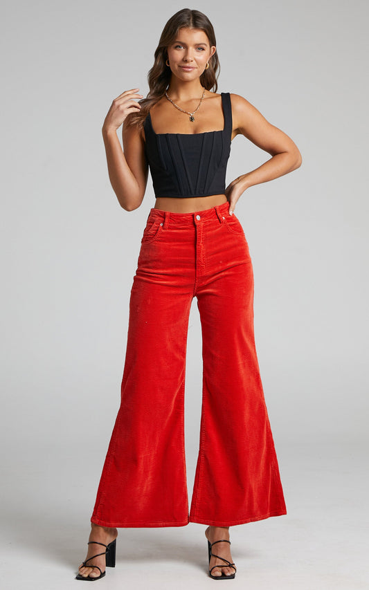 Rolla's - ELLE SUPER FLARE in Pomegranate