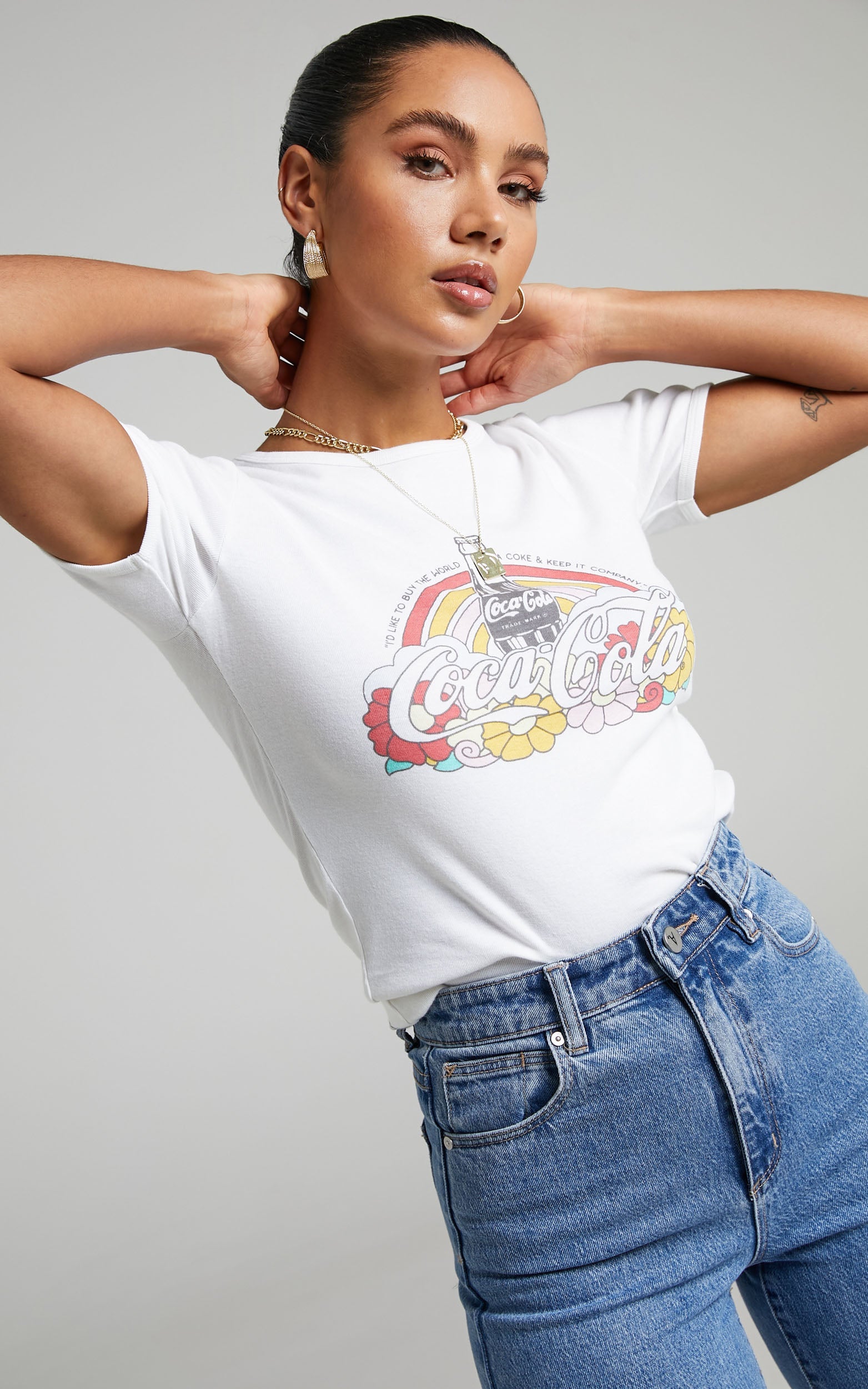 Rolla's - Coke Unity Logo Tee in VINTAGE WHITE