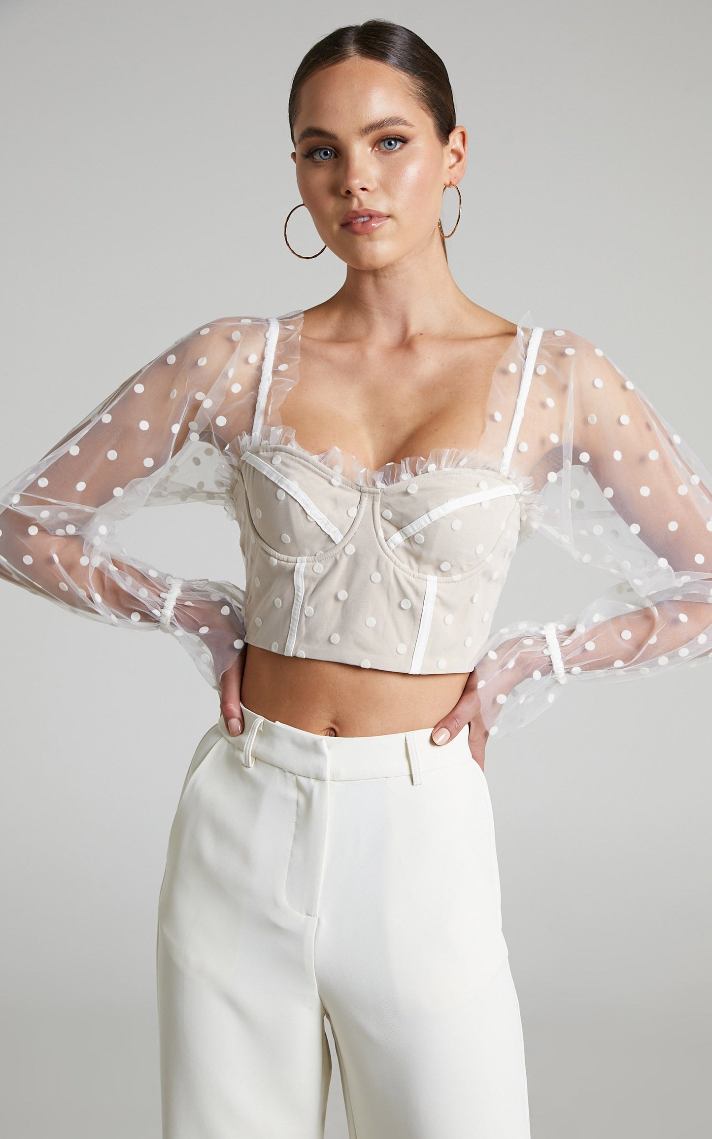 Runaway the Label - Chloe Top in White Spot
