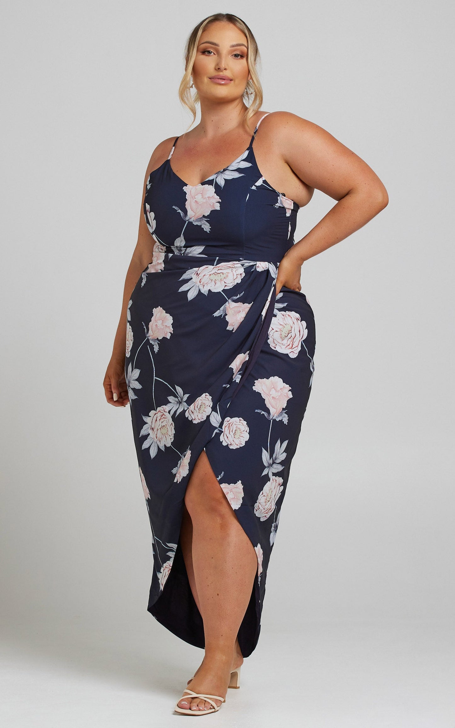 Just This Once Dress in Navy Floral