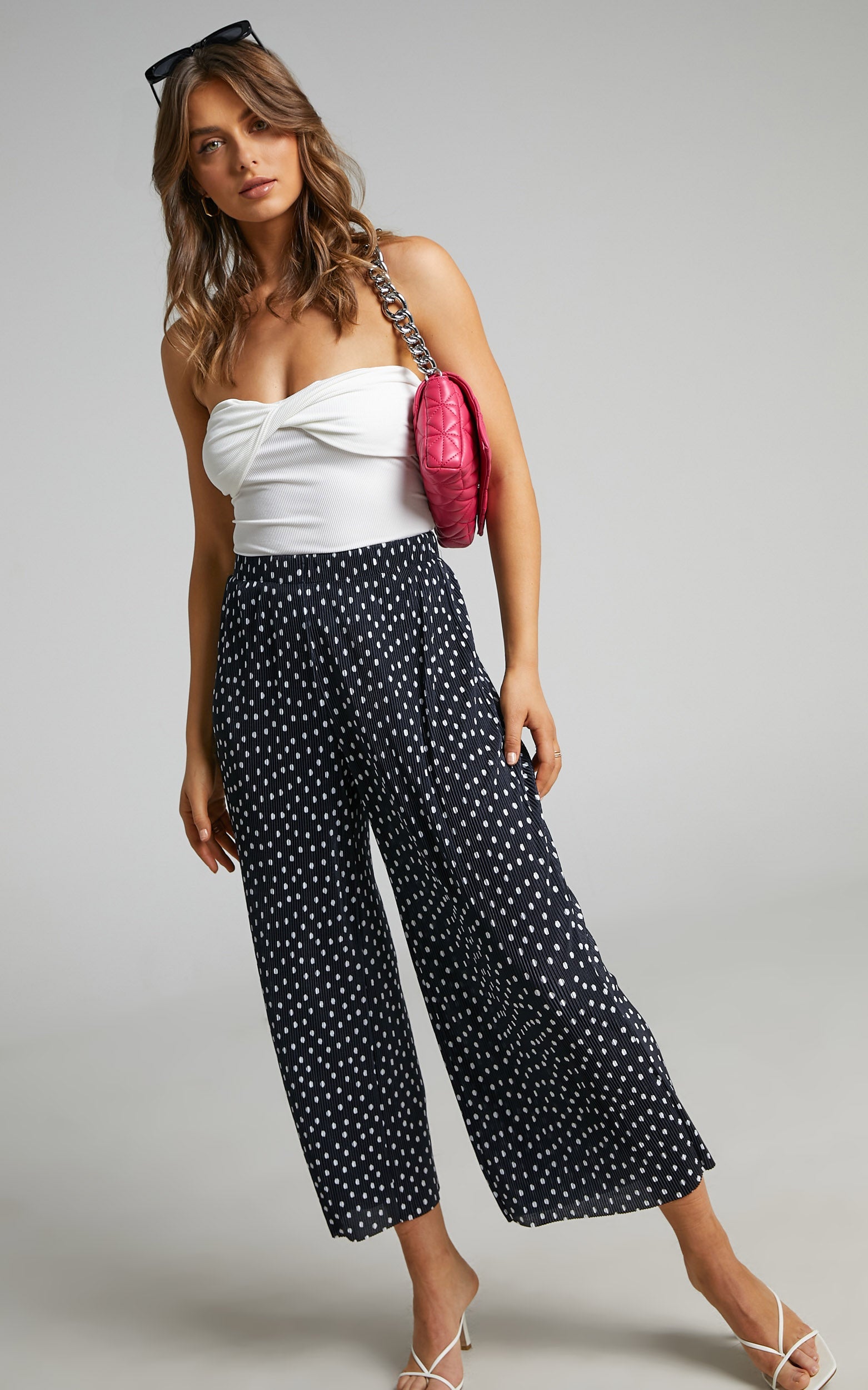 Sharney Culotte Pants in Black Spot