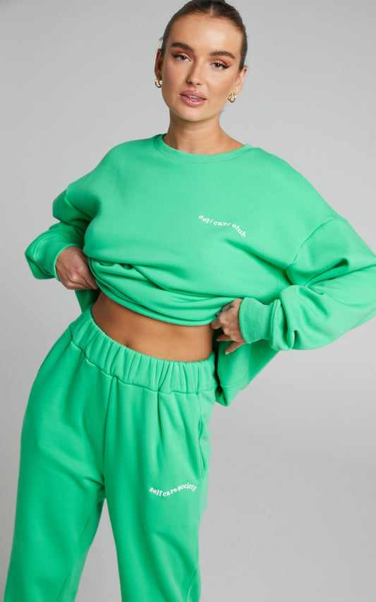 Sunday Society Club - Gael Sweatshirt in Apple Green