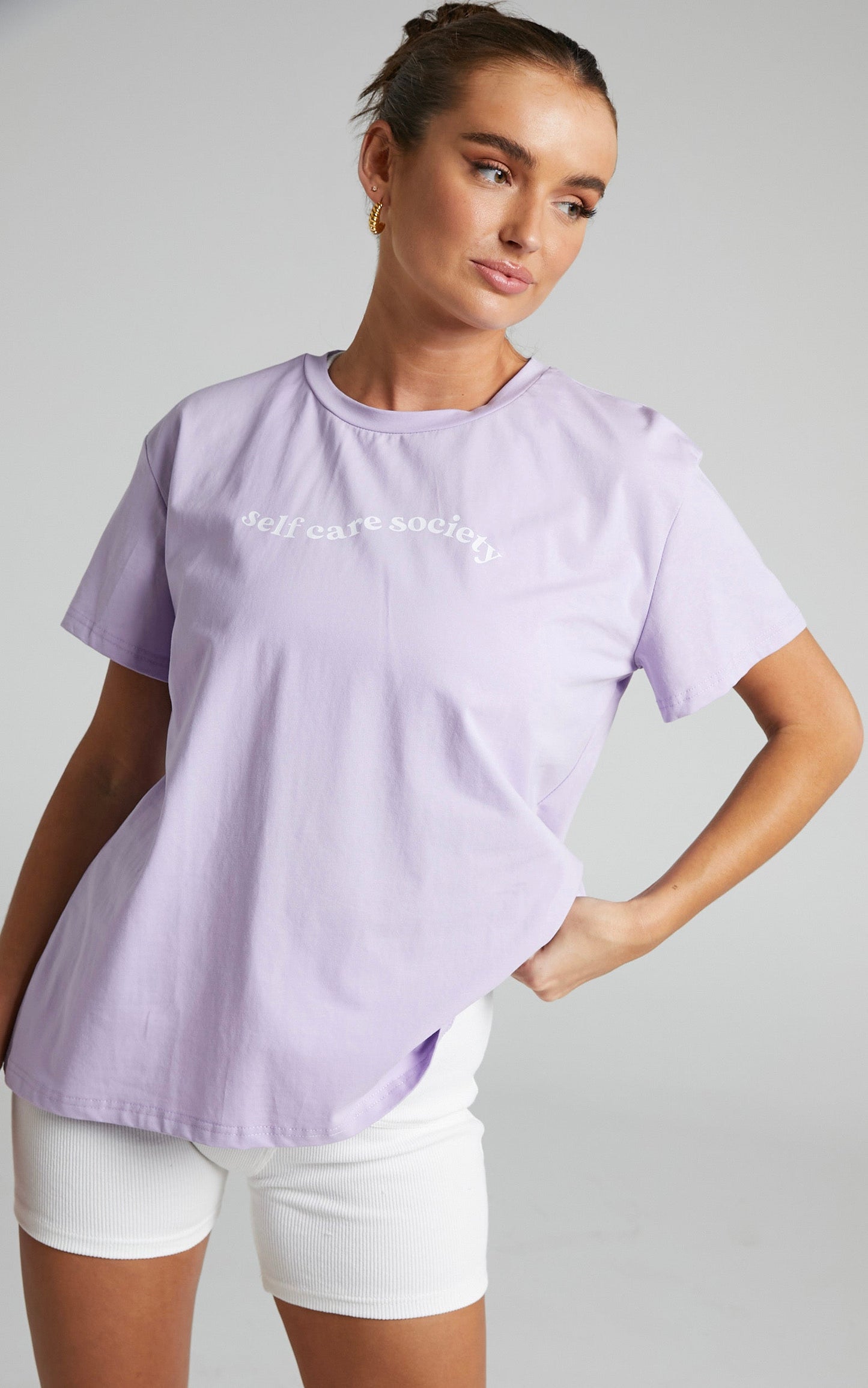Sunday Society Club - Self Care Society T Shirt in Lilac