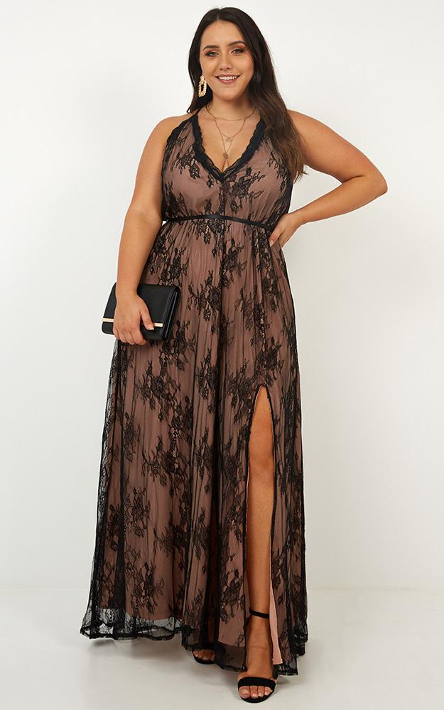 Chasing Moonlight Dress In Black Lace