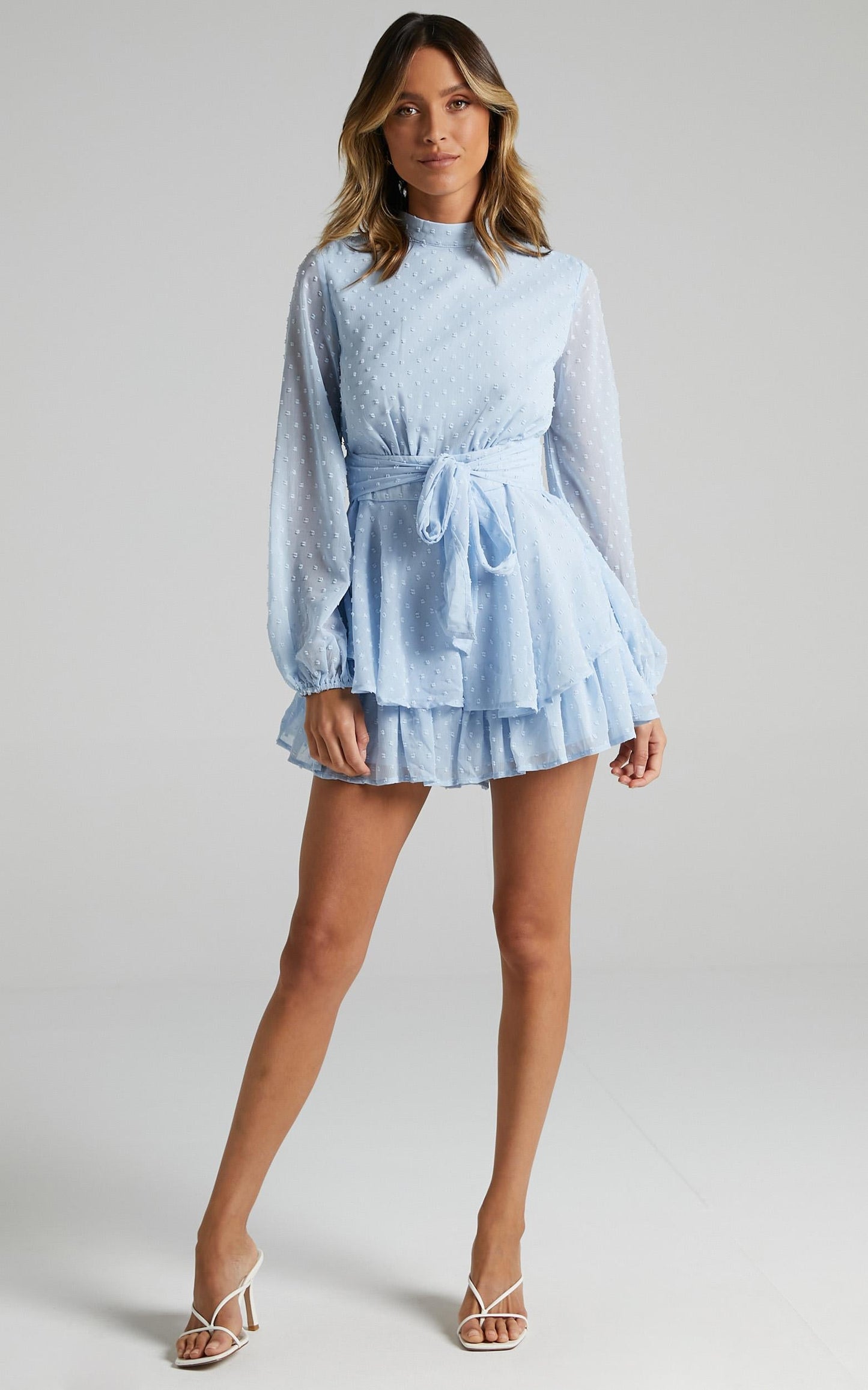 Bottom Of Your Heart Playsuit in Light Blue