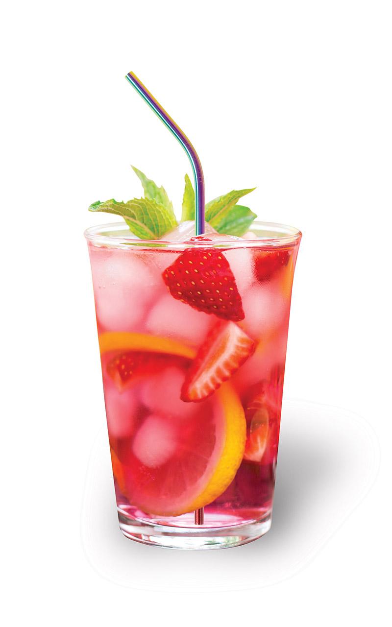 Reusable Metal Drinking Straws In Rainbow