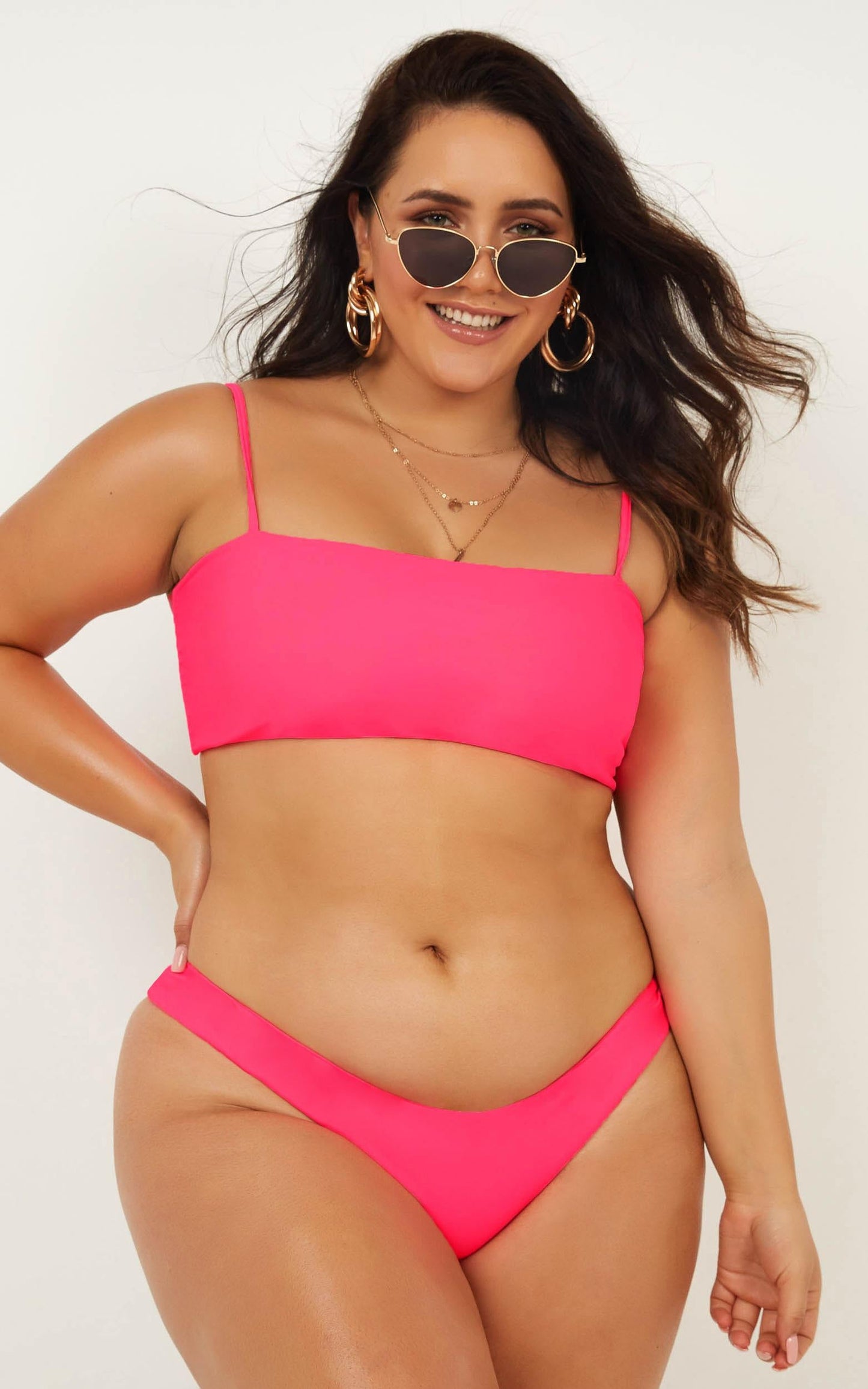 Mya Bikini Top In Hot Pink
