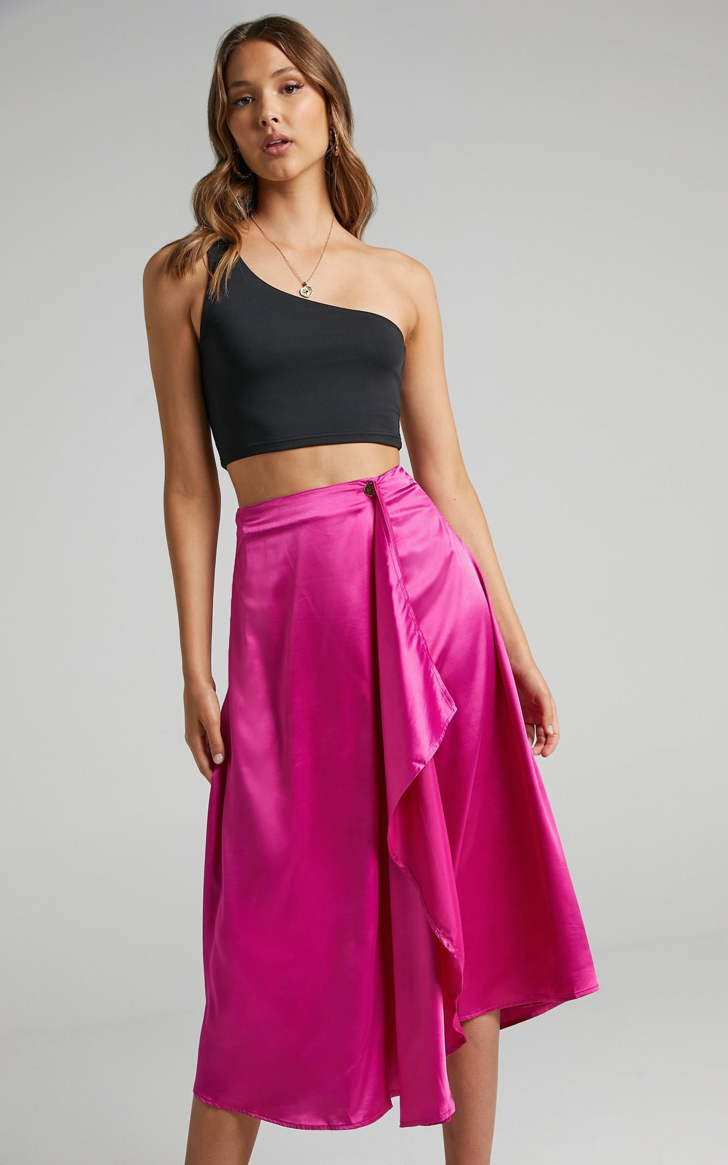 Eowyn Skirt in Pink Satin
